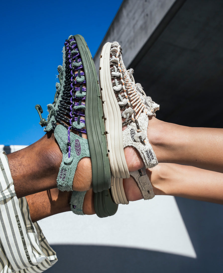 All Gender UNEEK Leather Henrik Vibskov Sneaker - Tangerine Cream