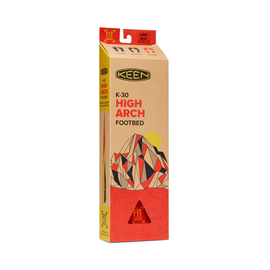 Men's Outdoor K-30 High Arch Insole - Red