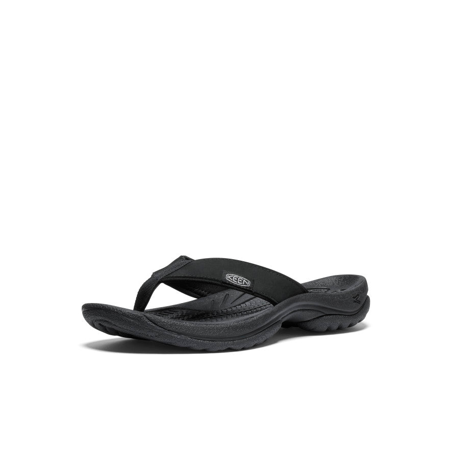 Women's Kona Leather Flip-Flop - Black/Vapor