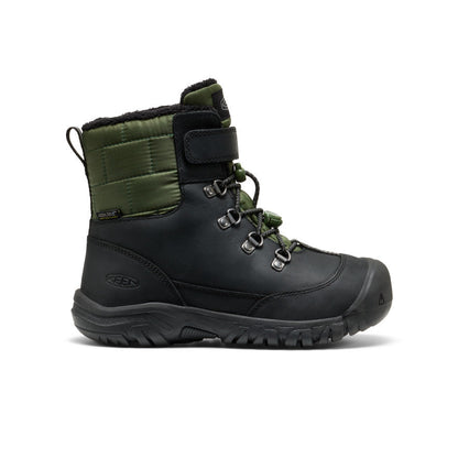 Big Kids' Kanibou Waterproof Winter Boot - Black/Bronze Green