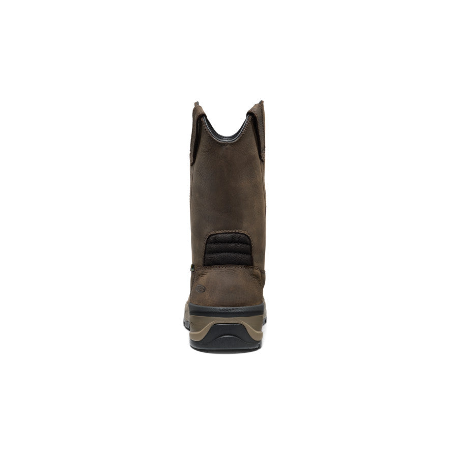 Men's Flatland Pull-On Waterproof Work Boot (Carbon Toe) - Dark Brown/Black