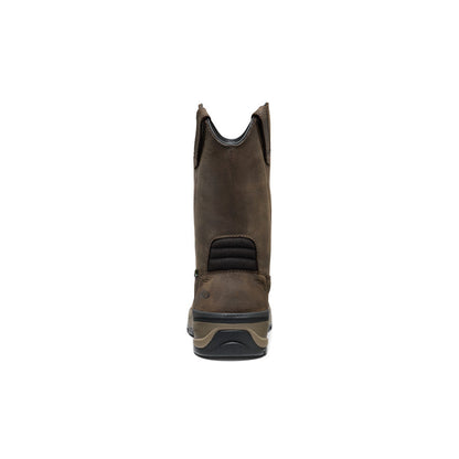 Men's Flatland Pull-On Waterproof Work Boot (Carbon Toe) - Dark Brown/Black