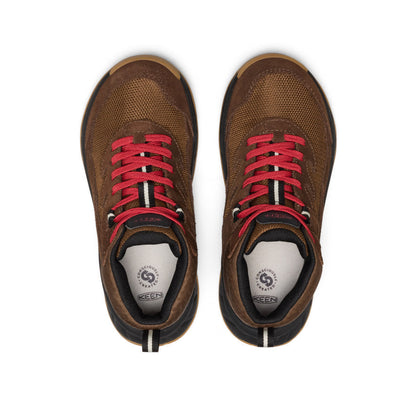Big Kids' Hightrail Waterproof Hiking Boot - Dark Earth/Garnet