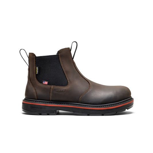 Men's Liberty Chelsea 90° Heel Waterproof Work Boot (Carbon Toe) - Coffee Bean/Black