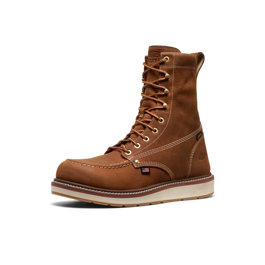 Men's Liberty 8" Waterproof Boot (Soft Toe) - Leather Brown/Birch