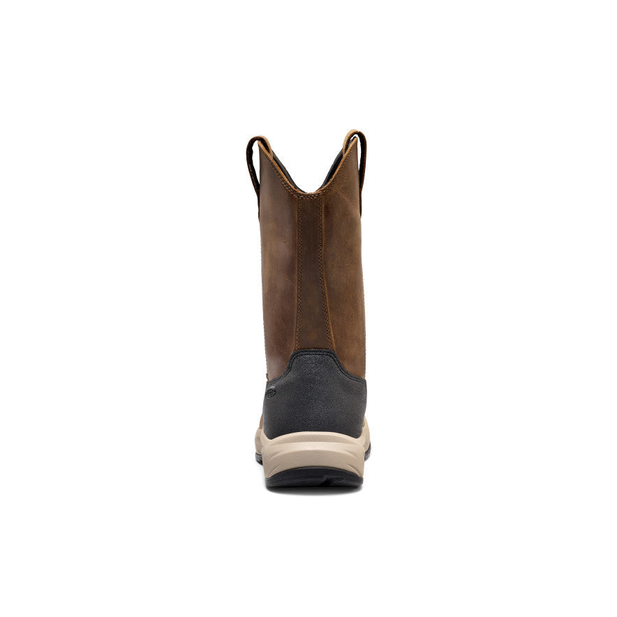 Men's Highframe Pull-On Waterproof Work Boot (Steel Toe) - Dark Earth/Black