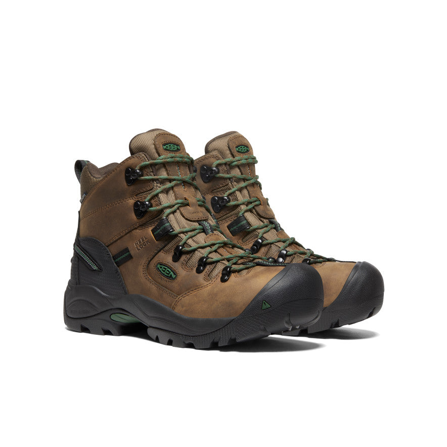 Men's Pittsburgh Energy 6" Waterproof Boot (Carbon Toe) - Cascade Brown/Greener Pastures