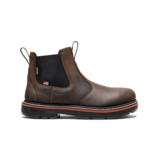 Men's Liberty Chelsea 90° Heel Waterproof Work Boot (Soft Toe) - Coffee Bean/Black