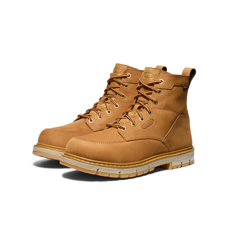 Men's San Jose 6" Waterproof 90° Heel Boot (Soft Toe) - Bistre/Gum