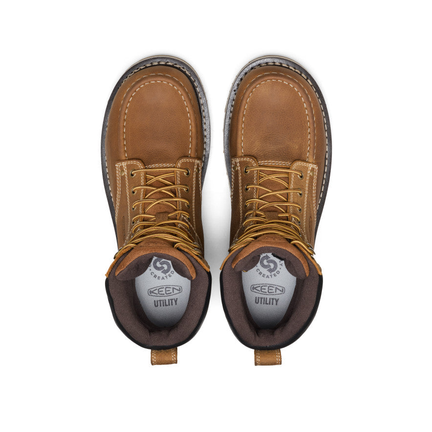 Men's Cincinnati 8" Waterproof 90° Heel Boot (Carbon Toe) - Belgian/Sandshell