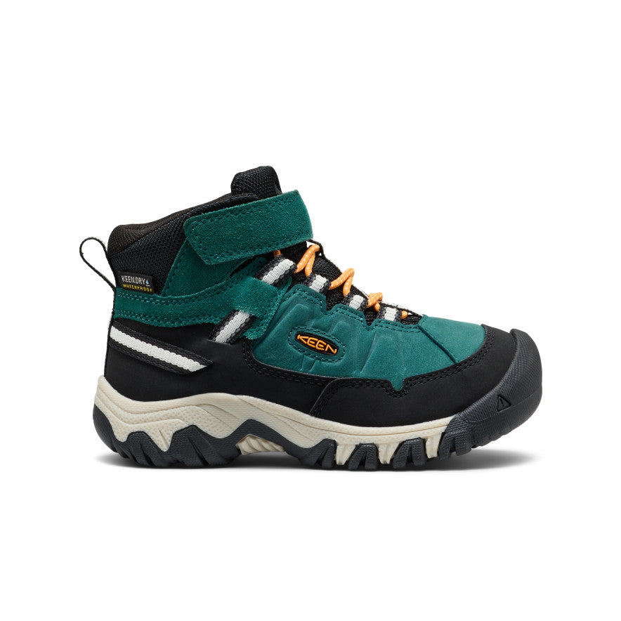 Little Kids' Targhee IV Waterproof Hiking Boot - Mediterranea/Flame Orange