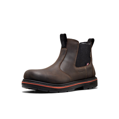 Men's Liberty Chelsea 90° Heel Waterproof Work Boot (Carbon Toe) - Coffee Bean/Black