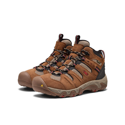 Men's Koven Waterproof Hiking Boot - Bison/Mars Red
