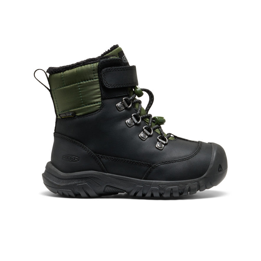 Little Kids' Kanibou Waterproof Winter Boot - Black/Bronze Green