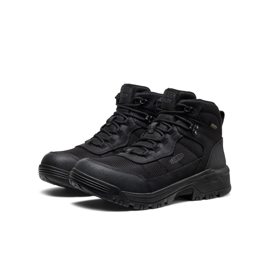 Men's Skokie Waterproof Work Boot (Soft Toe) - Black/Black