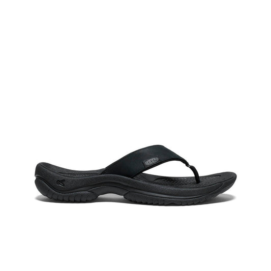 Men's Kona Leather Flip-Flop - Black/Steel Grey