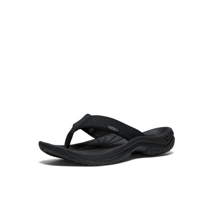 Men's Kona Leather Flip-Flop - Black/Steel Grey