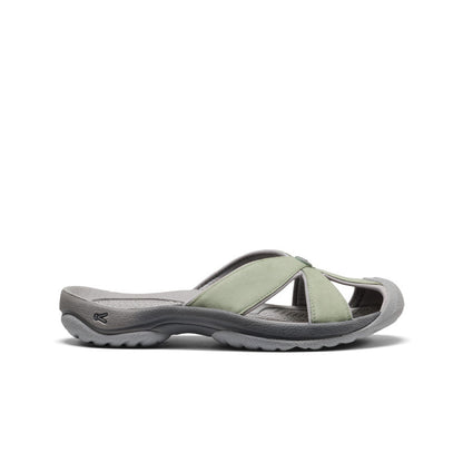 Women's Bali Leather Slide Sandal - Lily Pad/Steel Grey