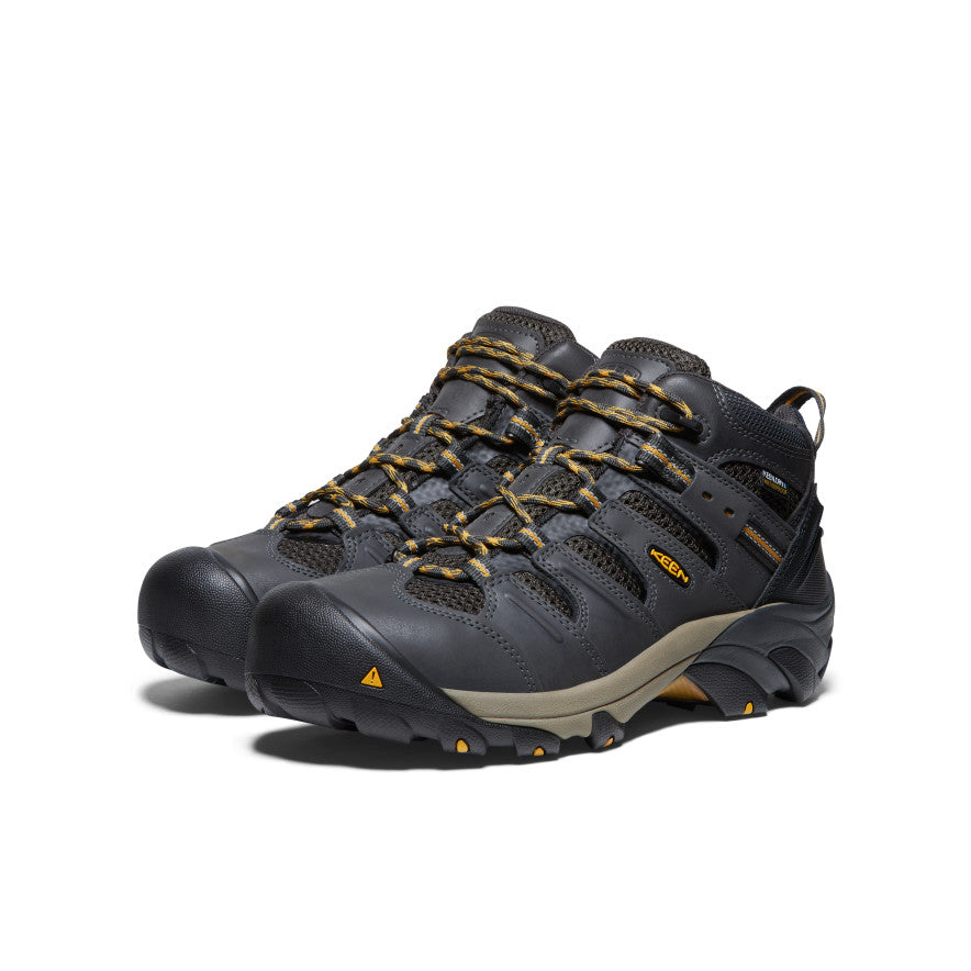 Men's Lansing Mid Waterproof (Steel Toe) - Raven/Tawny Olive