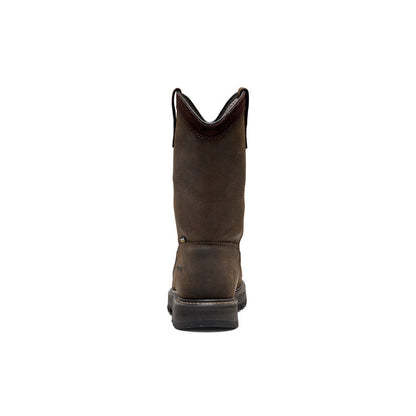 Men's Cincinnati Pull-On 90° Heel Waterproof Work Boot (Carbon Toe) - Chocolate Brown/Black