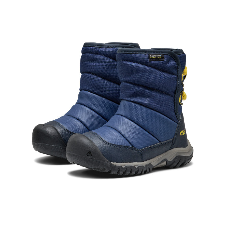 Little Kids' Puffrider Waterproof Winter Boot - Naval Academy/Mango Mint