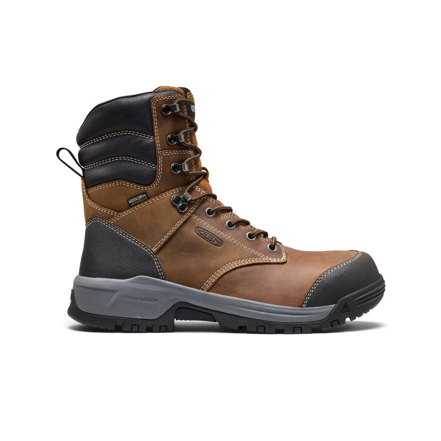 Men's Evanston 8" Waterproof Work Boot (Carbon Toe) - Bison/Black