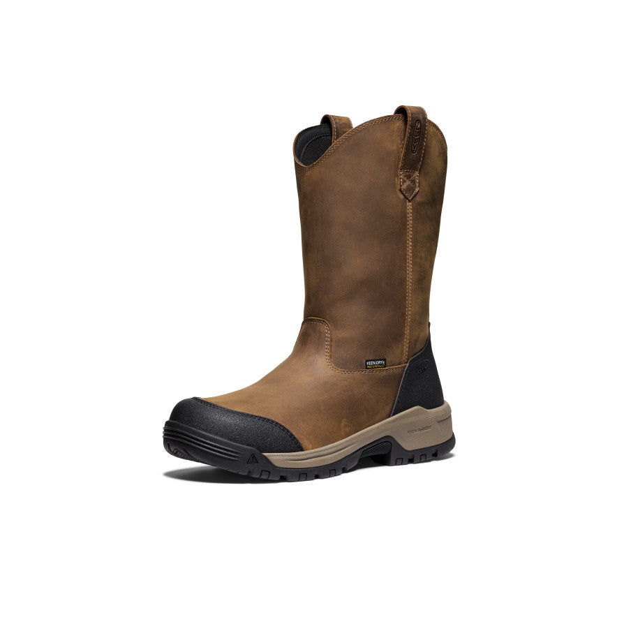Men's Evanston Pull-On Waterproof Boot (Soft Toe) - Bison/Black
