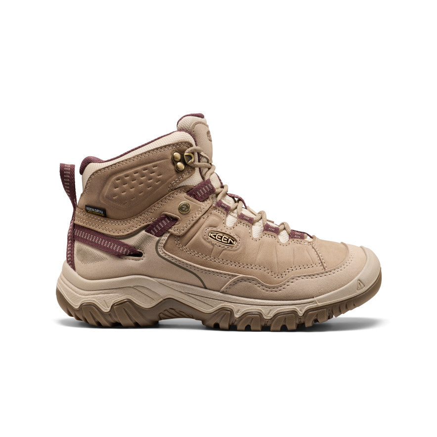 Women's Targhee IV Wide Waterproof Hiking Boot - Plaza Taupe/Huckleberry