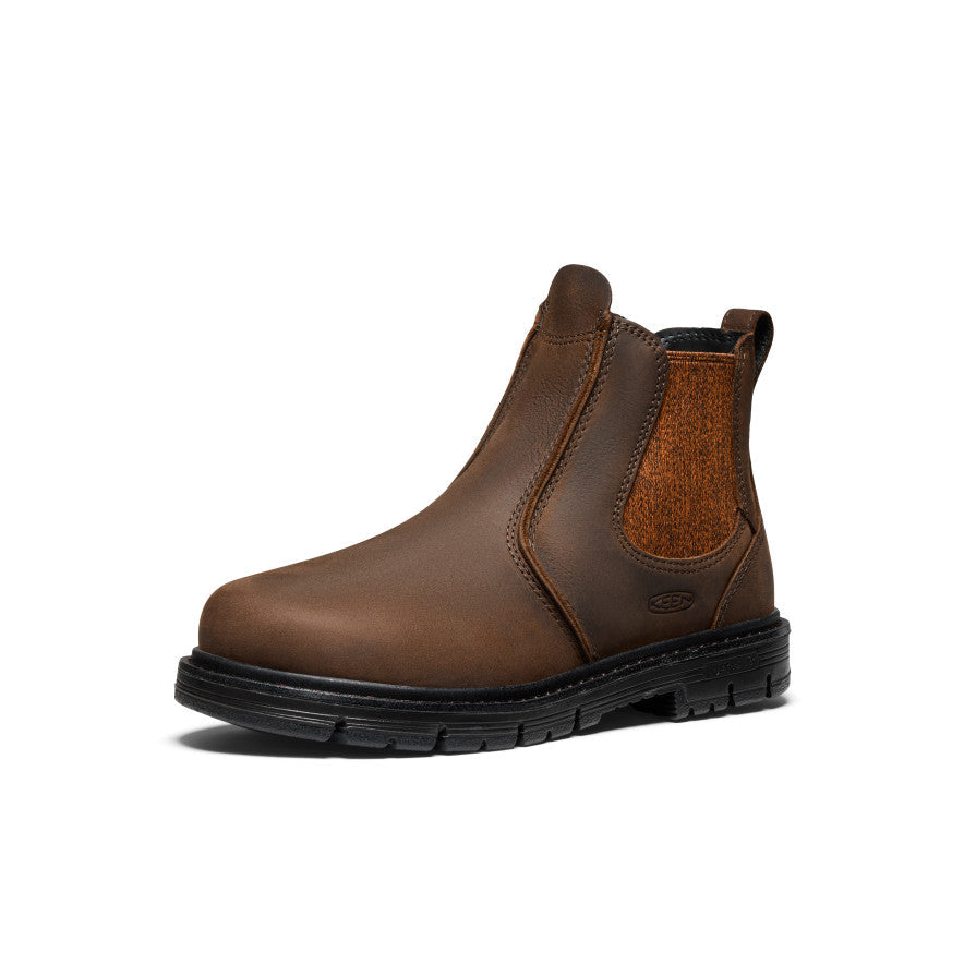 Women's San Jose Chelsea 90° Heel Boot (Aluminum Toe) - Cascade Brown/Black