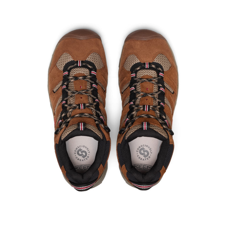 Men's Koven Waterproof Hiking Boot - Bison/Mars Red