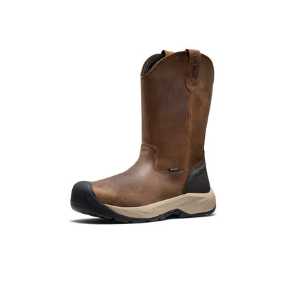 Men's Highframe Pull-On Waterproof Work Boot (Steel Toe) - Dark Earth/Black