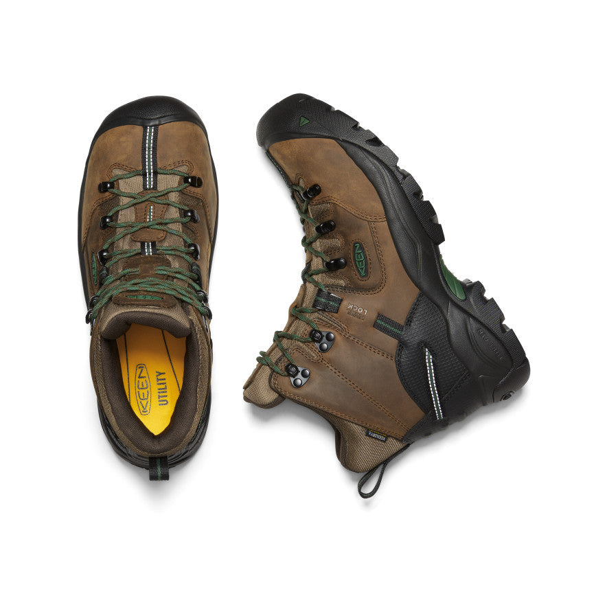 Men's Pittsburgh Energy 6" Waterproof Boot (Carbon Toe) - Cascade Brown/Greener Pastures