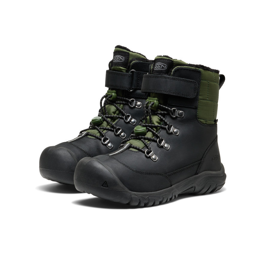 Big Kids' Kanibou Waterproof Winter Boot - Black/Bronze Green