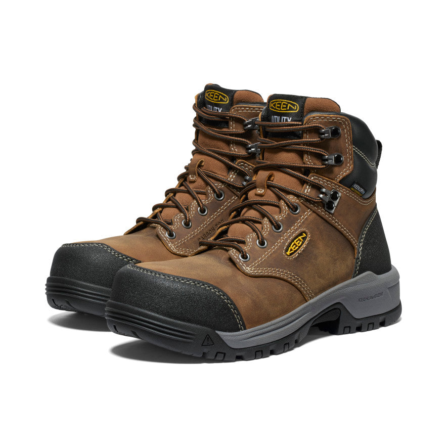 Women's Evanston 6" Waterproof Boot (Carbon Toe) - Bison/Black