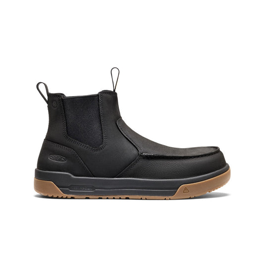 Men's Gibson Chelsea Work Boot (Carbon Toe) - Black/Gum