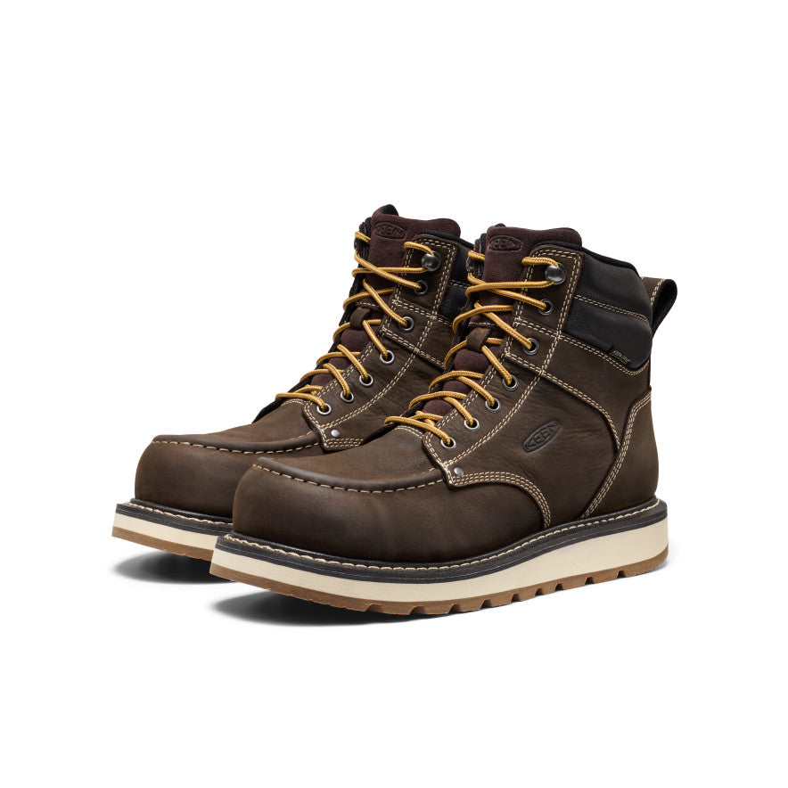 Men's Cincinnati 6" Waterproof Boot (Carbon Toe) - Dark Chocolate/Sandshell