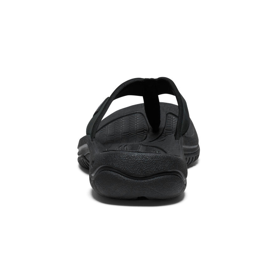 Men's Kona Leather Flip-Flop - Black/Steel Grey