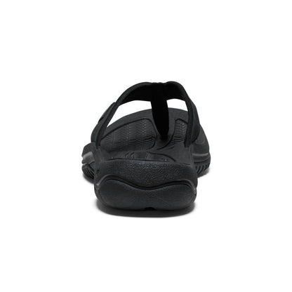 Men's Kona Leather Flip-Flop - Black/Steel Grey
