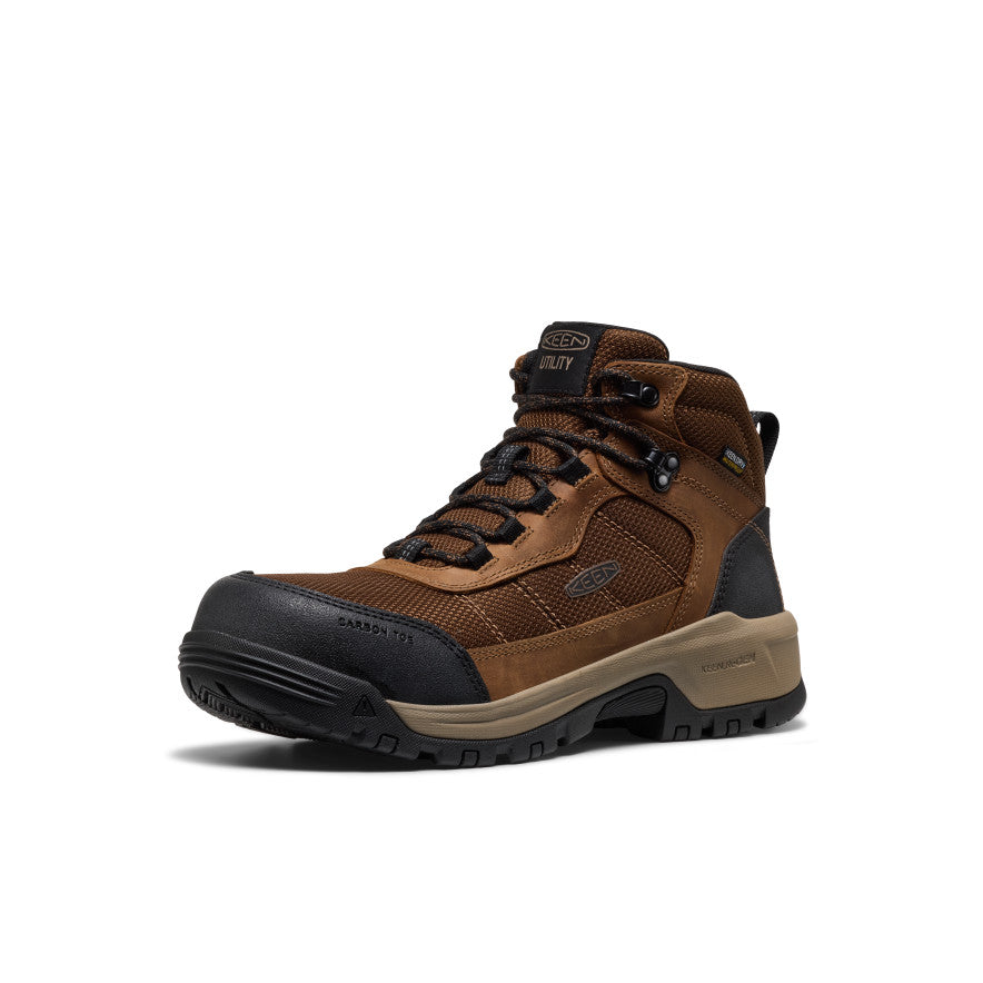 Men's Skokie Waterproof Work Boot (Carbon Toe) - Dark Earth/Black