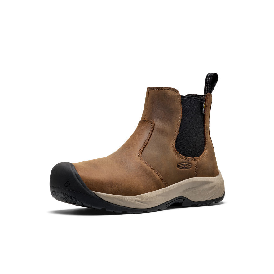 Men's Highframe Chelsea Waterproof Work Boot (Steel Toe) - Dark Earth/Black
