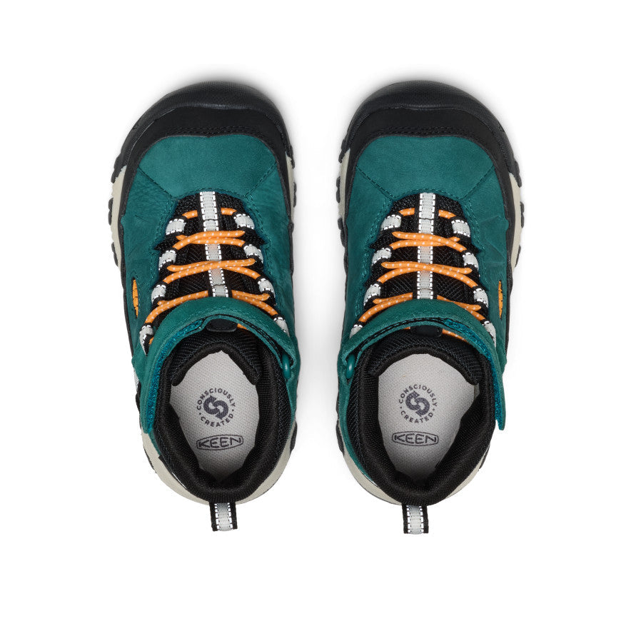 Little Kids' Targhee IV Waterproof Hiking Boot - Mediterranea/Flame Orange