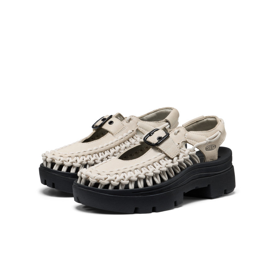 All Gender UNEEK PLT Mary Jane Sneaker - Birch Smooth Lea