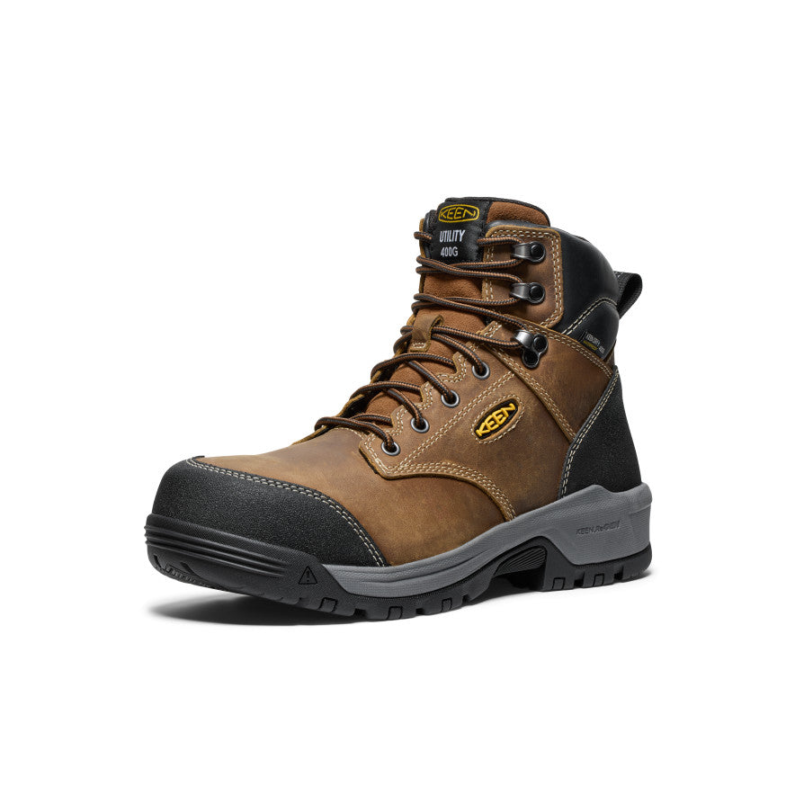Men's Evanston 6" Insulated Waterproof Boot (Carbon Toe) - Bison/Black