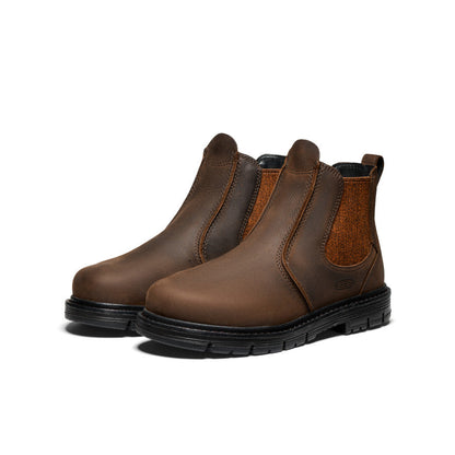Women's San Jose Chelsea 90° Heel Boot (Aluminum Toe) - Cascade Brown/Black