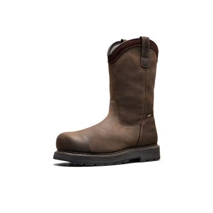 Men's Cincinnati Pull-On 90° Heel Waterproof Work Boot (Carbon Toe) - Chocolate Brown/Black