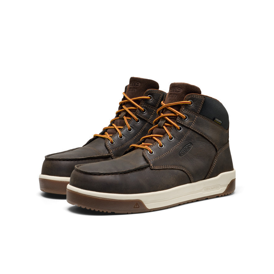 Men's Gibson Waterproof Work Boot (Carbon Toe) - Cascade Brown/Gum