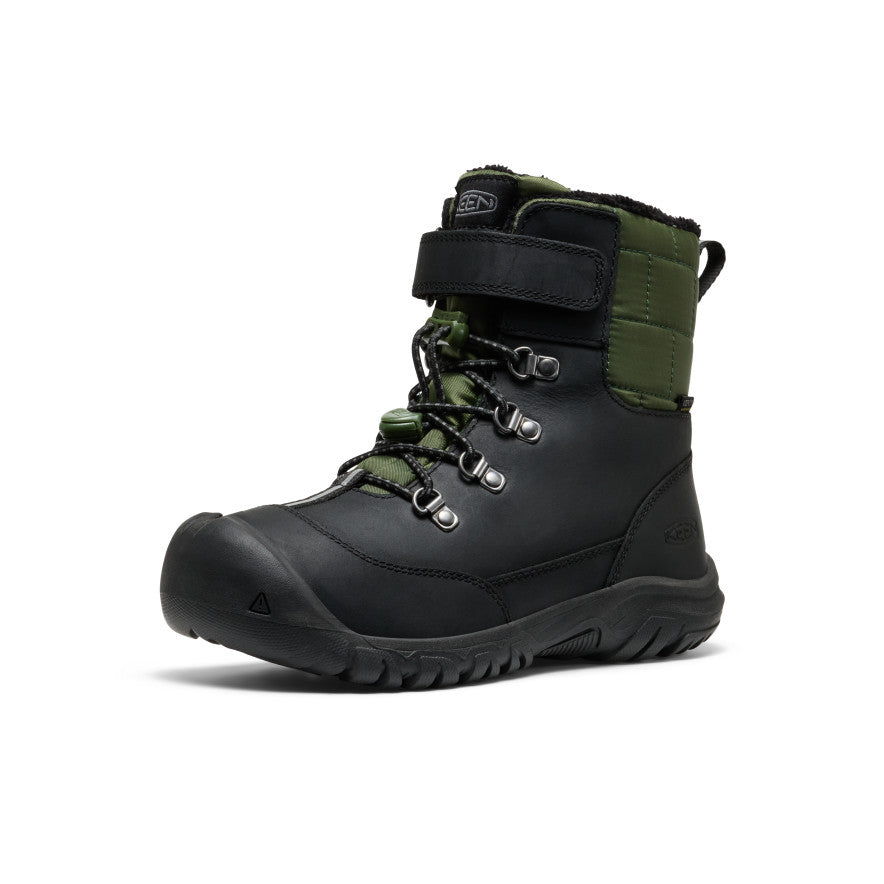 Big Kids' Kanibou Waterproof Winter Boot - Black/Bronze Green