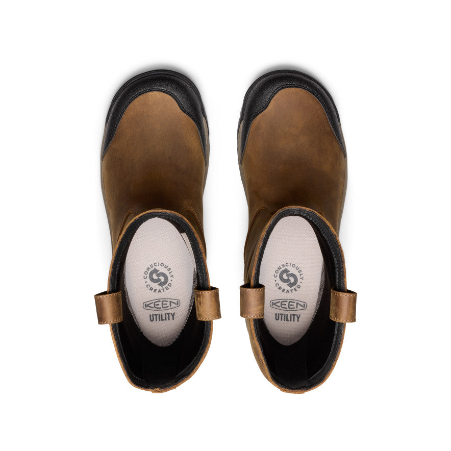 Men's Evanston Pull-On Waterproof Boot (Soft Toe) - Bison/Black