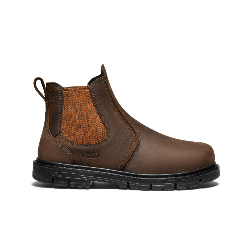 Women's San Jose Chelsea 90° Heel Boot (Aluminum Toe) - Cascade Brown/Black