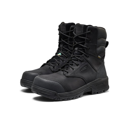 Men's CSA Evanston+ 8" Waterproof Boot (Carbon Toe) - Black/Black